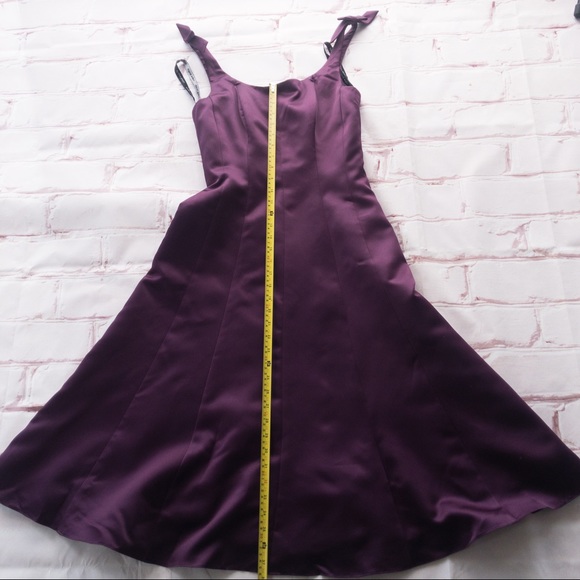 ALFRED ANGELO Purple Satin Women's Dress Size 8 - Picture 9 of 12